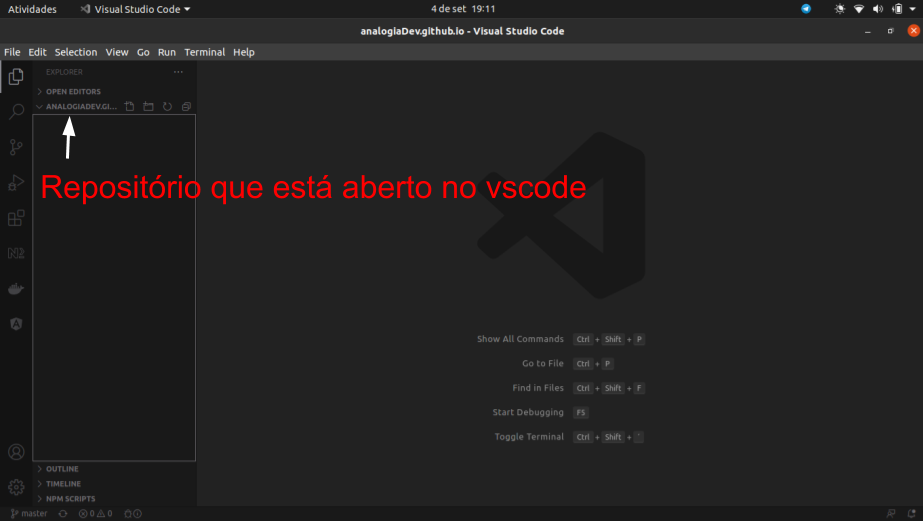 Visualizando repositório no VsCode